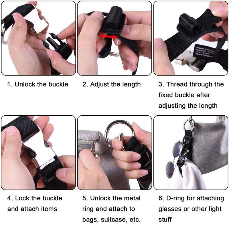 Wisdompro Add a Bag Luggage Strap Jacket Gripper, Baggage Suitcase
