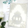 JOACHUUY 20PCS Princess Carriage quinceanera invitations,15 year,sweet 16 invitations,1 birthday