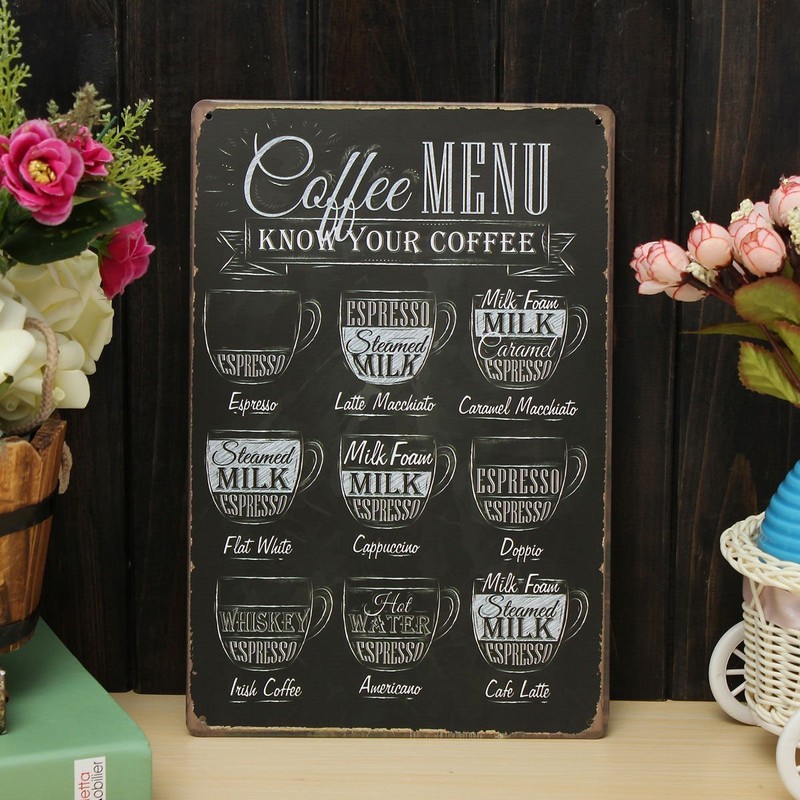 YESURPRISE Tin Sign Cocktail Wall Decor Retro Design Board Postcard
