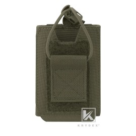 KRYDEX Tactical Radio Holster Pocuh Low Profile Green MOLLE PALS and Belt System