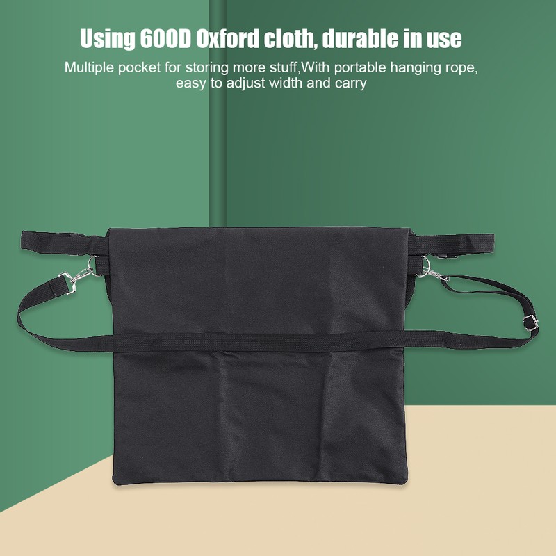 43x35.5cm Black Wear Resistant Oxford Cloth Storage Bag Organizer for