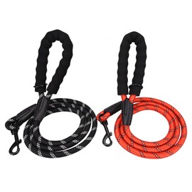 IMAURE Walk Lead, 2-Color Set, Handle, Load Capacity 1102.3 lbs (500 kg), Hard to Cut, Multiple Heads (Red & Black)