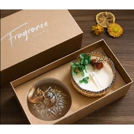 Luxury Fragrance 8% Scented Candle with Real Flower Embossed Glass Jar | Elegant Aromatherapy Candle for Every Occasion