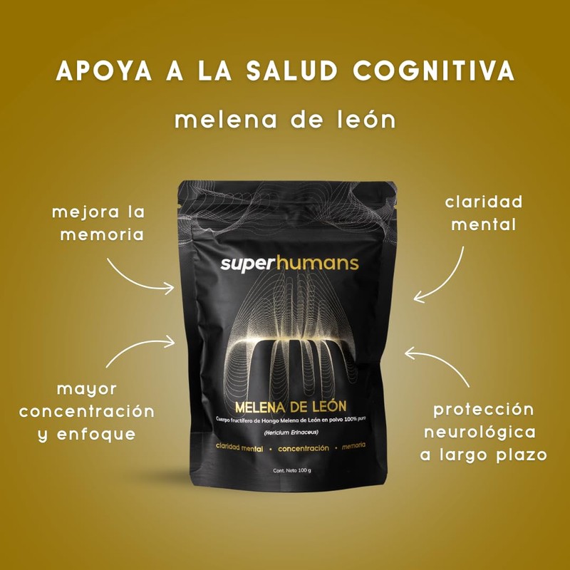 Melena De León En Polvo 100% Puro Para 3 Meses