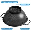 Black Colander for Kitchen, 3QT, Stainless Steel Pasta Strainer with