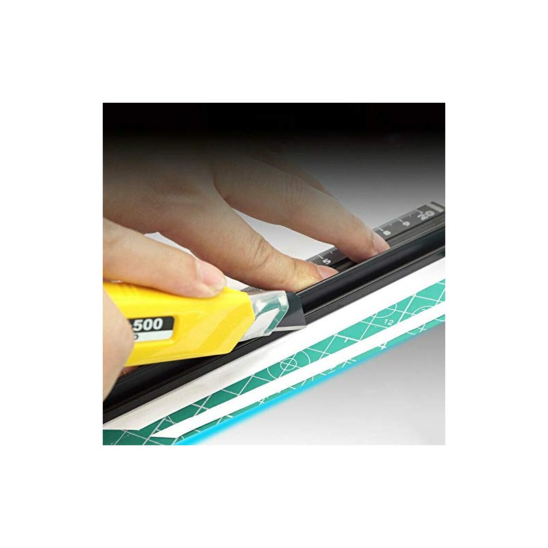 Multifunctional Straight Ruler, 1Pcs Aluminum Alloy Ruler Protection Anti Slip