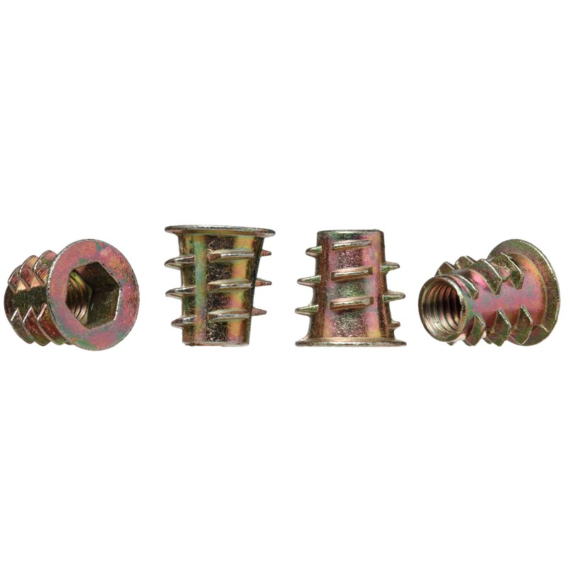 YoiYee M5 x 10mm Wood Insert Hex Socket Nuts -