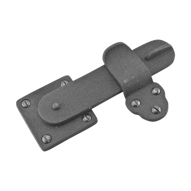 Renovators Supply Manufacturing Door Latch 5 3/4 in. Black Wrought
