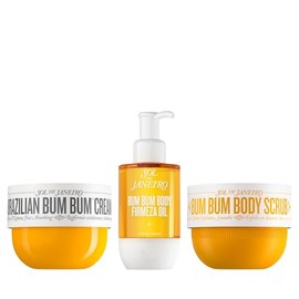 SOL DE JANEIRO- Paquete de crema brasileña Bum Bum, aceite corporal Bum Bum Firmeza y exfoliante corporal Bum Bum: reafirmante definitivo