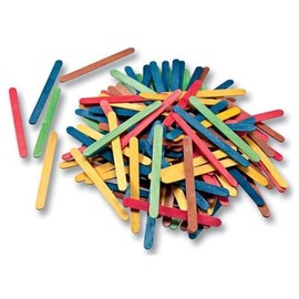 Folia 2292 Wood Sticks (Pack of 500) 114 x 10 x 2 mm, Colourful