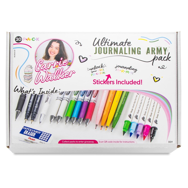 Pentel Carrie Walker Ultimate Journal Mix, Writing and Journaling Kit,