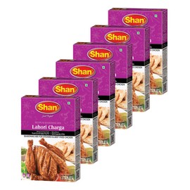 Shan Lahori Chargha Recipe and Seasoning Mix 1.76oz (50g) - Spice Powder for Steamed & Deep Fried Chicken - Suitable for Vegetarians - Airtight Bag in a Box (Pack of 6)