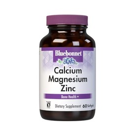 BlueBonnet Calcium Magnesium Zinc Softgels, 60 Count