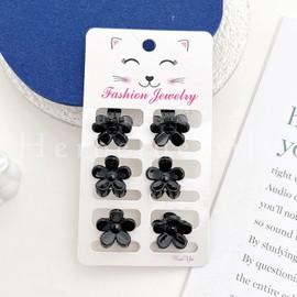 Herbeluemily Hair Clip, Mini Clip, Hair Claw Bangs Clip, Nuance Color, Set of 12, Flower, C Set