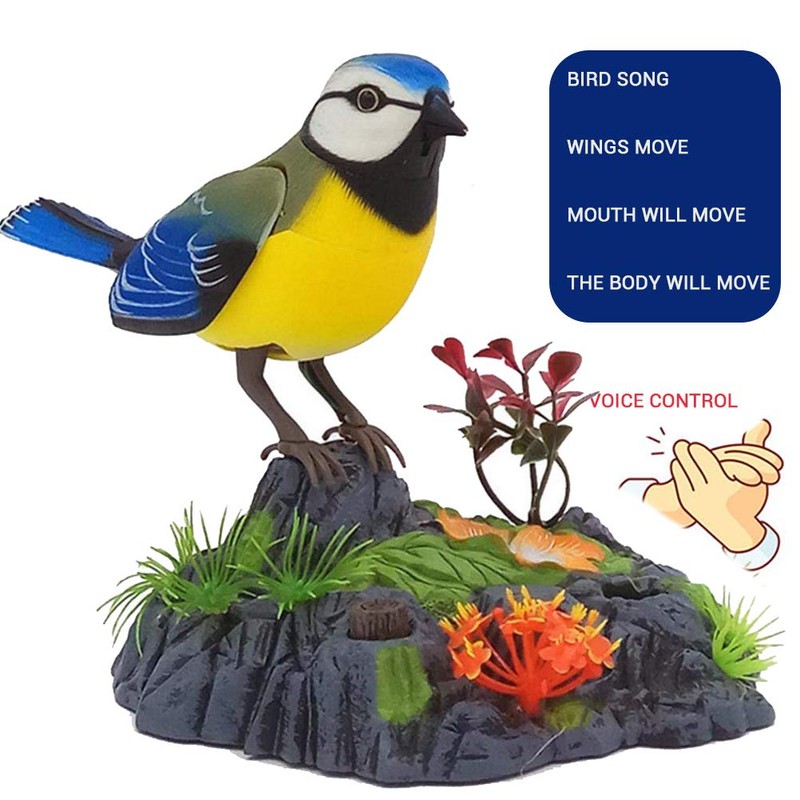 Singing Chirping Bird Electronic Talking Repeating Parrot Electric Animal Toy