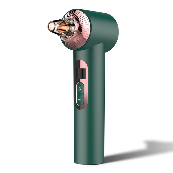Fancii Clara - Aspiradora de poros 4 en 1, herramienta recargable para eliminar puntos negros, 3 puntas de exfoliación, 5 boquillas de succión, compresión caliente y fría y terapia de luz (verde)