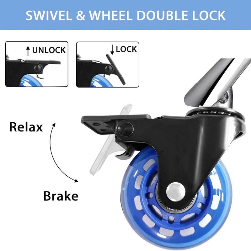 ANPTGHT Office Chair Wheels with Brake, Wheels Smooth Rolling Heavy