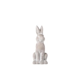 Urban Trends Cement Sitting Bunny Statue with Gray Finish 28211