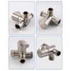 Hibbent All Metal Solid Brass Shower Arm 3-Way Diverter Valve