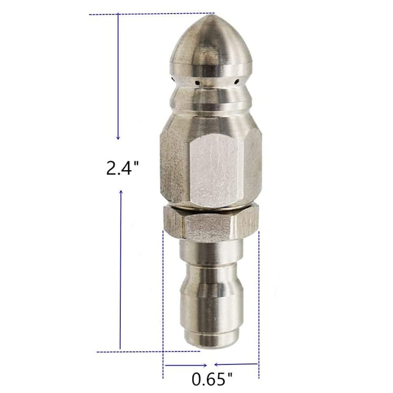 KZPA (1PCS)Pressure Washer Sewer Jetter Nozzle with 1/4'' Quickly Connector,Pressure