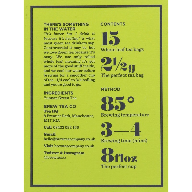 Brew Tea Co - Yunnan Green - Grassy & Hoppy