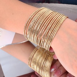 JJDreams Boho Stackable Indian Bracelet Set for Women, Indian Jewellery Set, Boho Bracelet Set