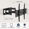 Full-Motion Dual-Arm TV Wall Mount for 40–80 Inch TVs, VESA
