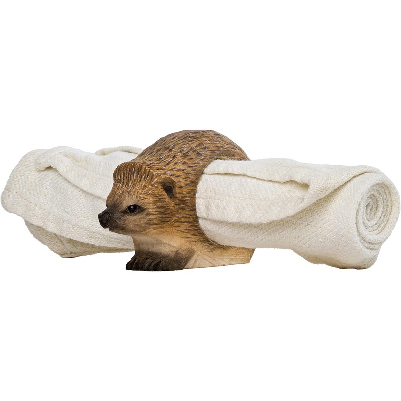 Wildlife Garden WG4566 Napkin Ring Hedgehog - Hand Carved Wooden