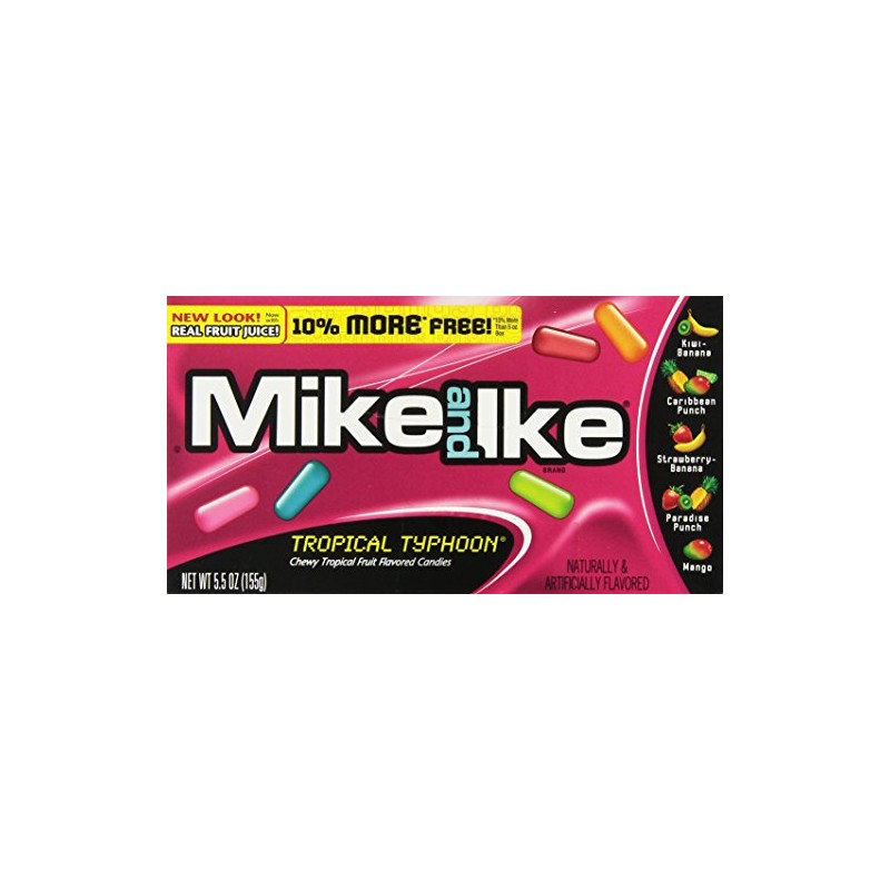 Mike and Ike Tropical Typhoon 5.5oz Box, 2 Boxes
