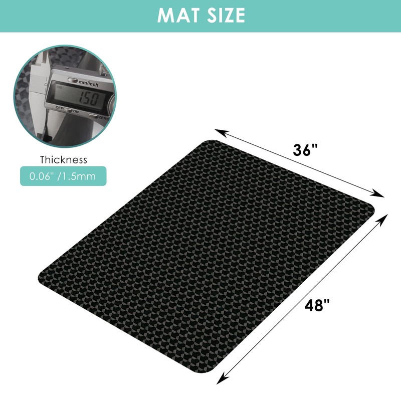 Vicwe Office Chair Mat for Hardwood Floor, 48" x 36"