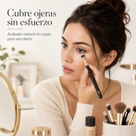 Pincel Corrector Profesional Cosmético de Cerdas Suaves para Aplicación Precisa Herramienta Maquillaje Impecable