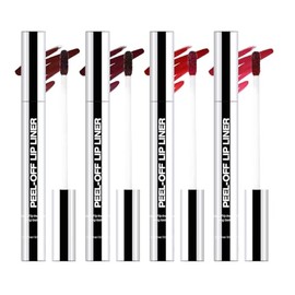 Juego de 4 delineadores de labios con pinzas, larga duración, impermeable, tinte de labios con acabado mate para mujeres