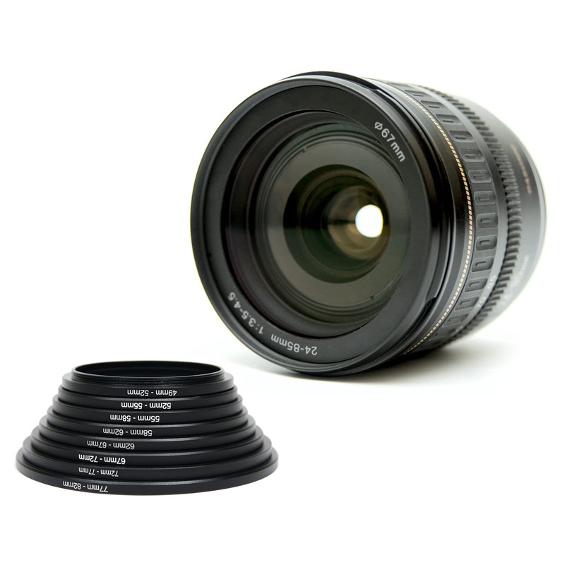 PATIKIL 55mm-62mm Metal Step Up Ring, 2 Pack Camera Lens