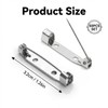 50 Pcs Silver Brooch Pins,32mm Safety Bar Pins with Locking