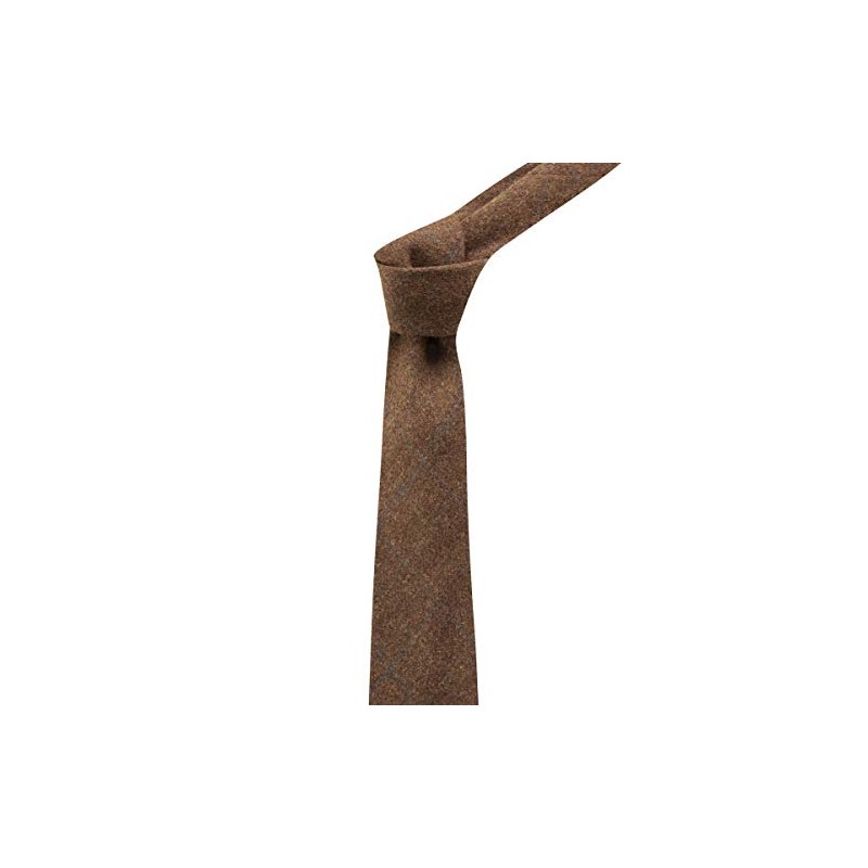 King & Priory Heritage Check Cedar Brown Tie