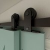 CCJH 4-20FT Bypass Sliding Barn Door Hardware Kit Single Track