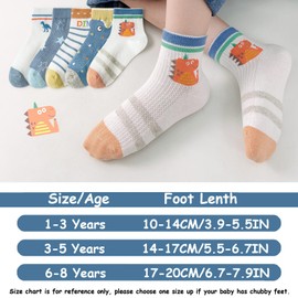 QKURT 5 Pairs Kids Socks, Ankle Breathable Thin Mesh Summer Sock Low Cut Socks for Infants Toddlers Boys Girls 1-8 Years Old