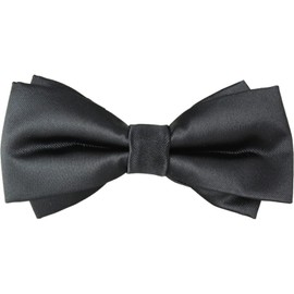 [Best Item] Bowtie, Men's, Kids, One-Touch Necktie, Plain, Easy to Wear, Hook, For Children and Adults, 04 Bow Slips, black_04