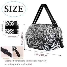 Eowppue 2 Pcs Grocery Shopping Bags - Reusable Foldable Bag- Heavy Duty Shopping Tote Waterproof Strong Storage Bags Hold 15 KG Large Capacity Nylon Shoulder Pouch for Laundry Travel Supermarket