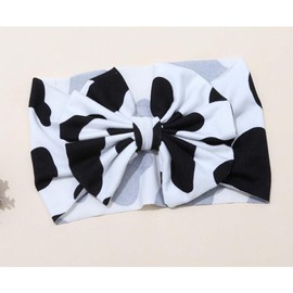 ZCYYYS Cow Headband for Baby Girls Large Hair Bow Headband Elastic Wide Hairband Toddler Kids Cow Hair Accessories TSFD68 (Style A Set, One Size)