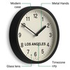 JONES CLOCKS® Los Angeles Time Zone Wall Clock Small Modern