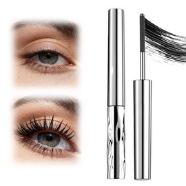 Rímel Rizador Impermeable de Secado Rápido, Rímel con Varita de Hierro