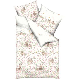 Kaeppel Bed Linen Bunny Pink Mako Satin (100% Cotton) (1 x 80 x 80 + 1 x 135 x 200 cm)