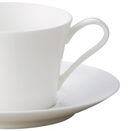 Noritake 93787S/4955 Noritake Bone China Saucer (For Both Coffee/Tea) 6.3 inches (16 cm), Resoforte, 1 Piece, White