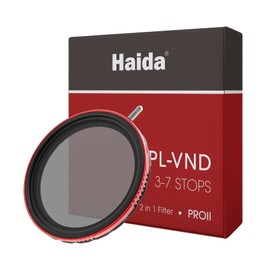 Haida CPL + VND Filter, 67mm - PL Filter, Variable ND Filter, 3-7 Stop, ND8, ND16, ND32, ND64, ND128, Dimming Filter, 2-in-1