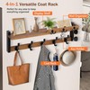 4 in 1 Coat Rack Wall Mount with Shelf, Coat