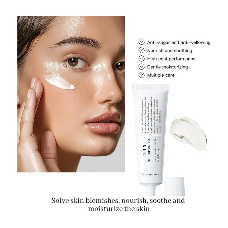 Crema Facial 345 Coreana - Reparadora 50 Ml, 2 Unidades