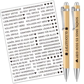 Rub On Sticker für Kugelschreiber Personalisiert Glücksstift Kleine Geschenke für Kollegen Rub Ons Folie Stift Aufkleber Lustig Abschiedsgeschenk Kollegin Jobwechsel Rente Geschenke Deutsch Sprüche