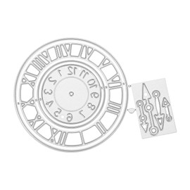 EMSea 1 x Clock Circle Frame Metal Cutting Dies Merry Christmas Flowers Clock Number Cutting Dies for Paper Card Making Decoration DIY Scrapbooking Album Craft Decoration