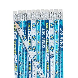 Child Abuse Awareness Pencils - Bulk set of 24 - Fundraiser, Event Supplies